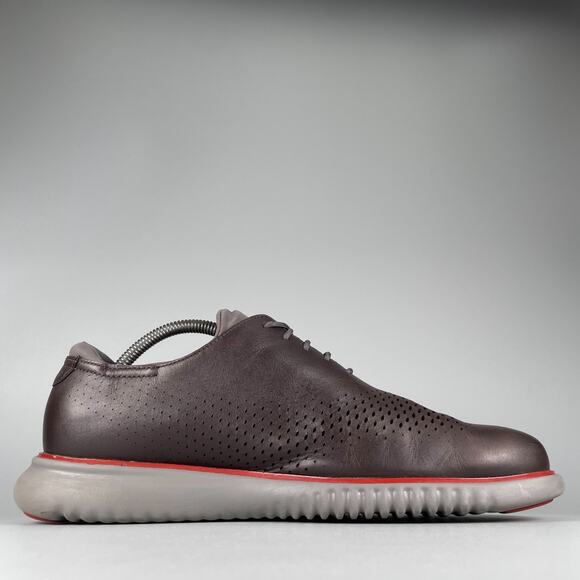 Cole Haan 2.Zerogrand Laser Men\'s Size 9.5 M Gray Leather Wingtip Oxfords Casual main image 5